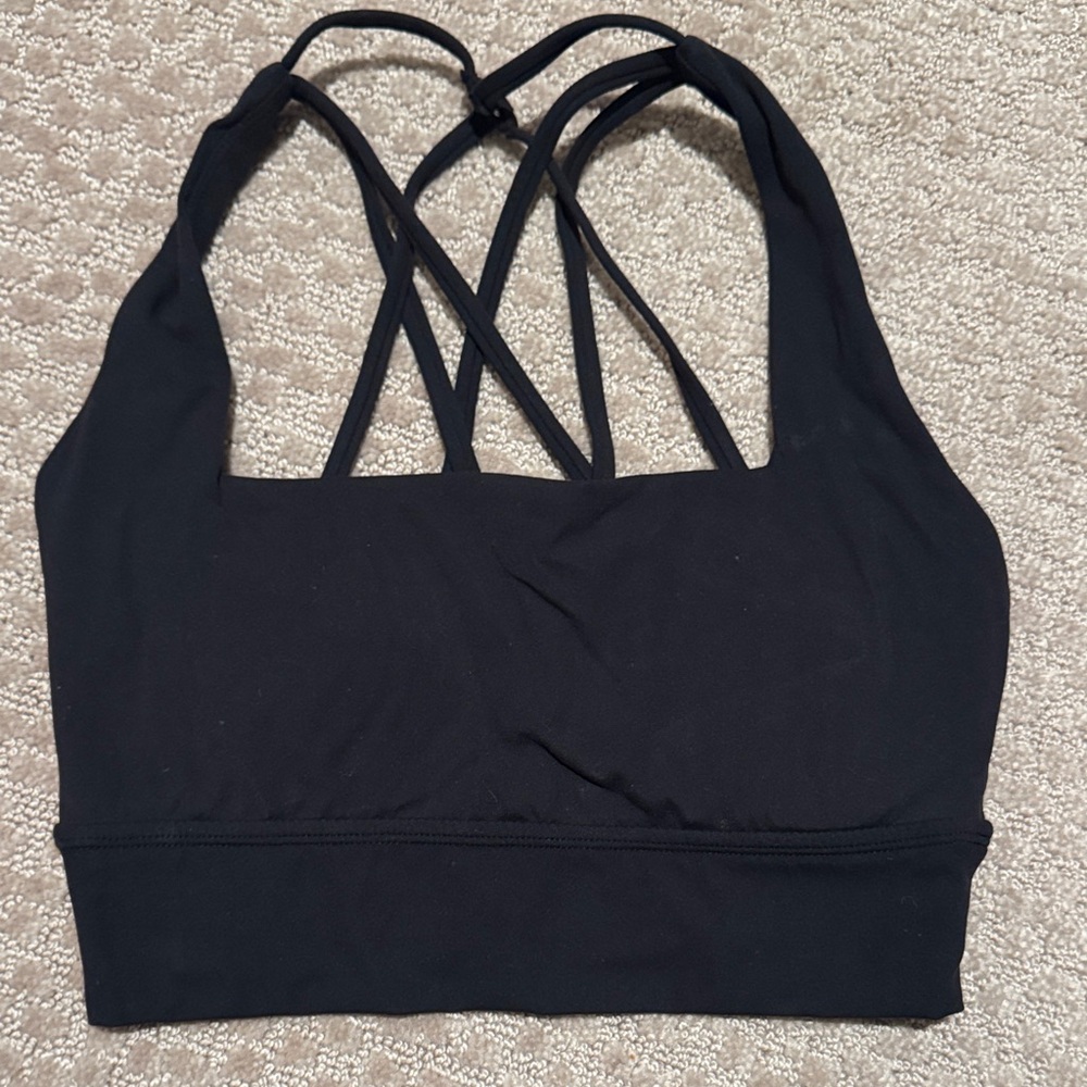 BuffBunny Black Strappy Sports Bra